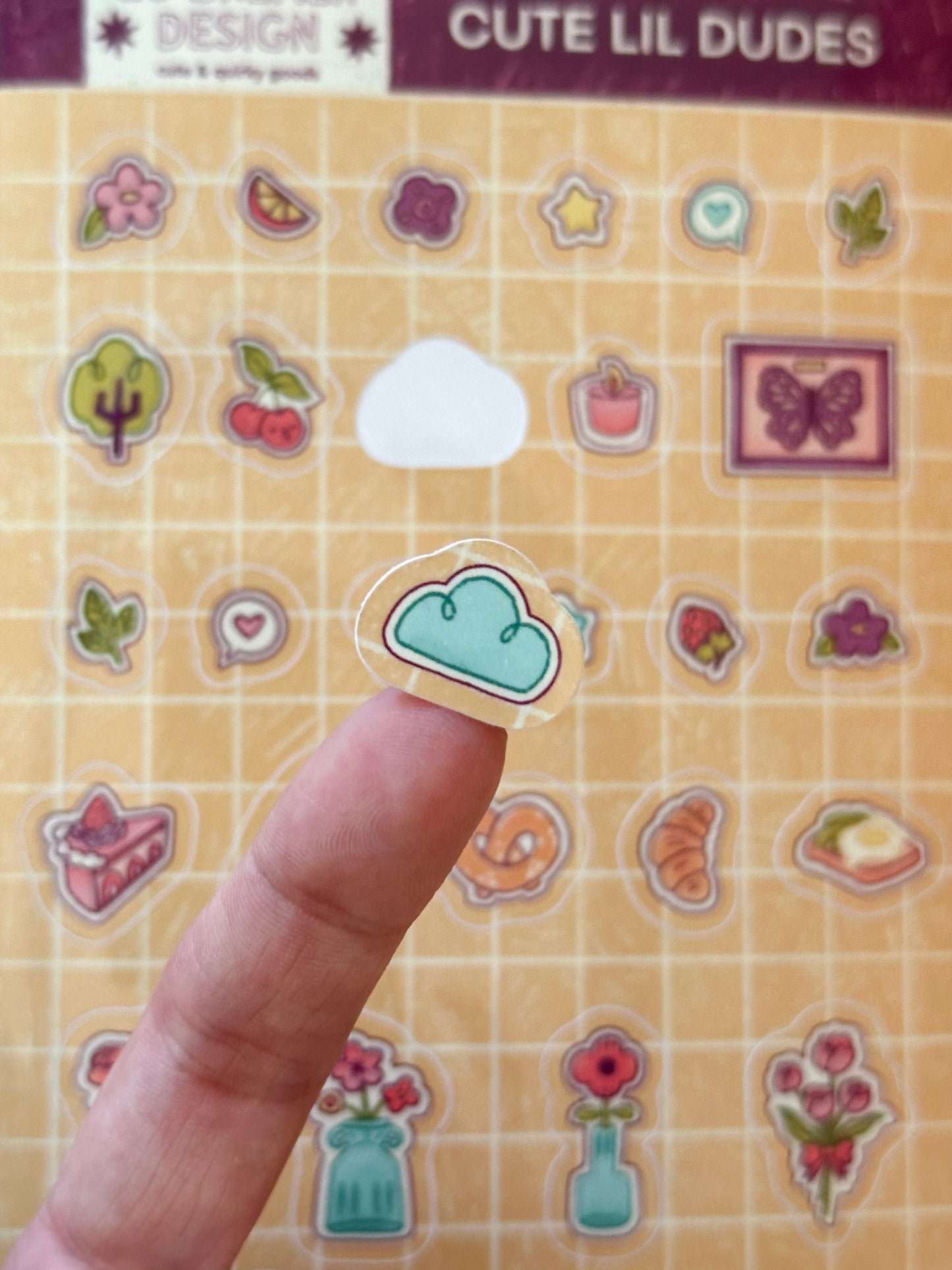 cute little dudes vinyl sticker sheet