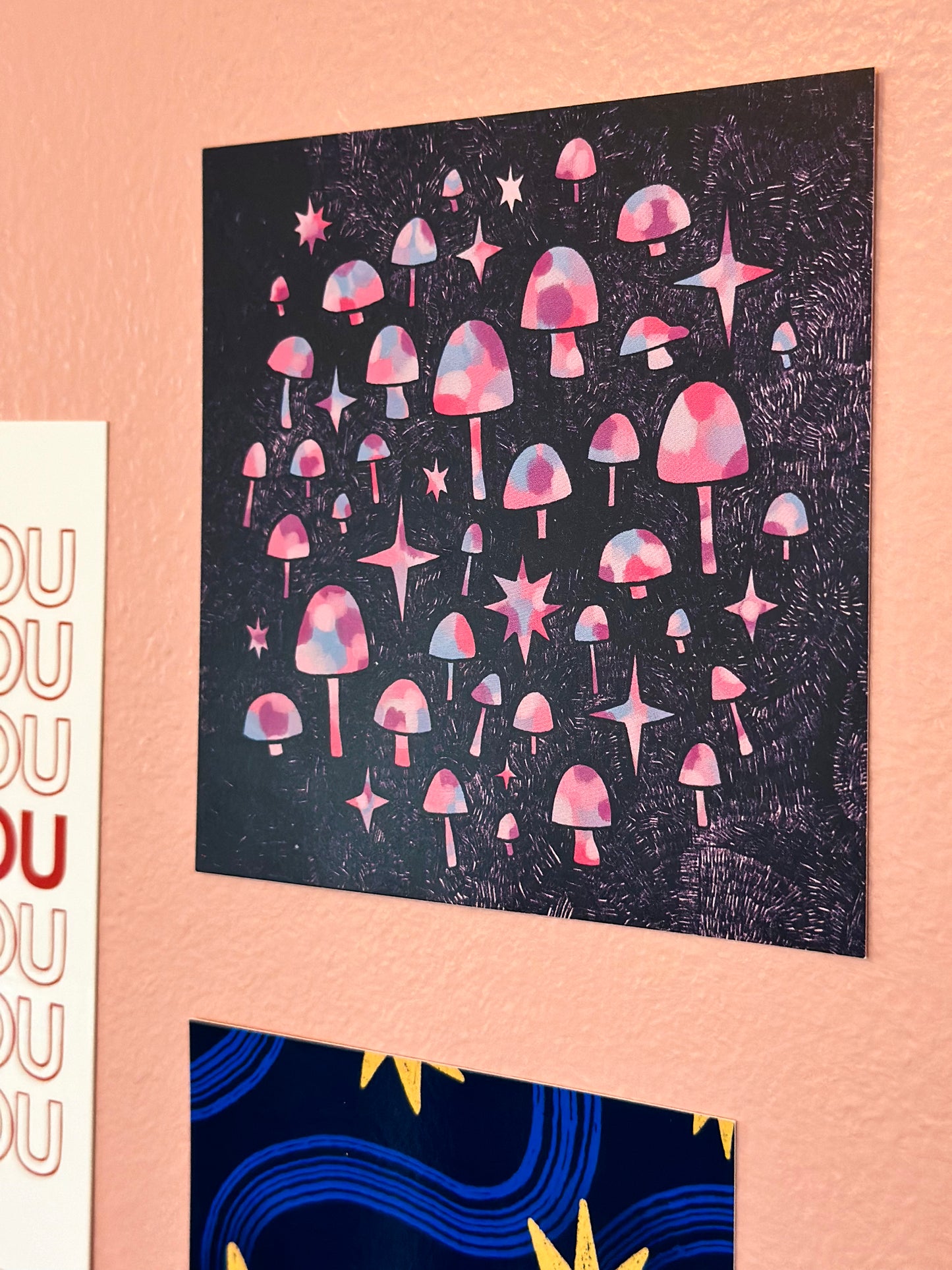 mushrooms square mini art print - 5x5