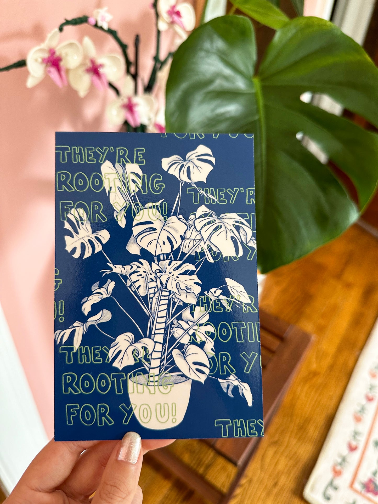 they're rooting for you mini art print - 4x6 postcard size