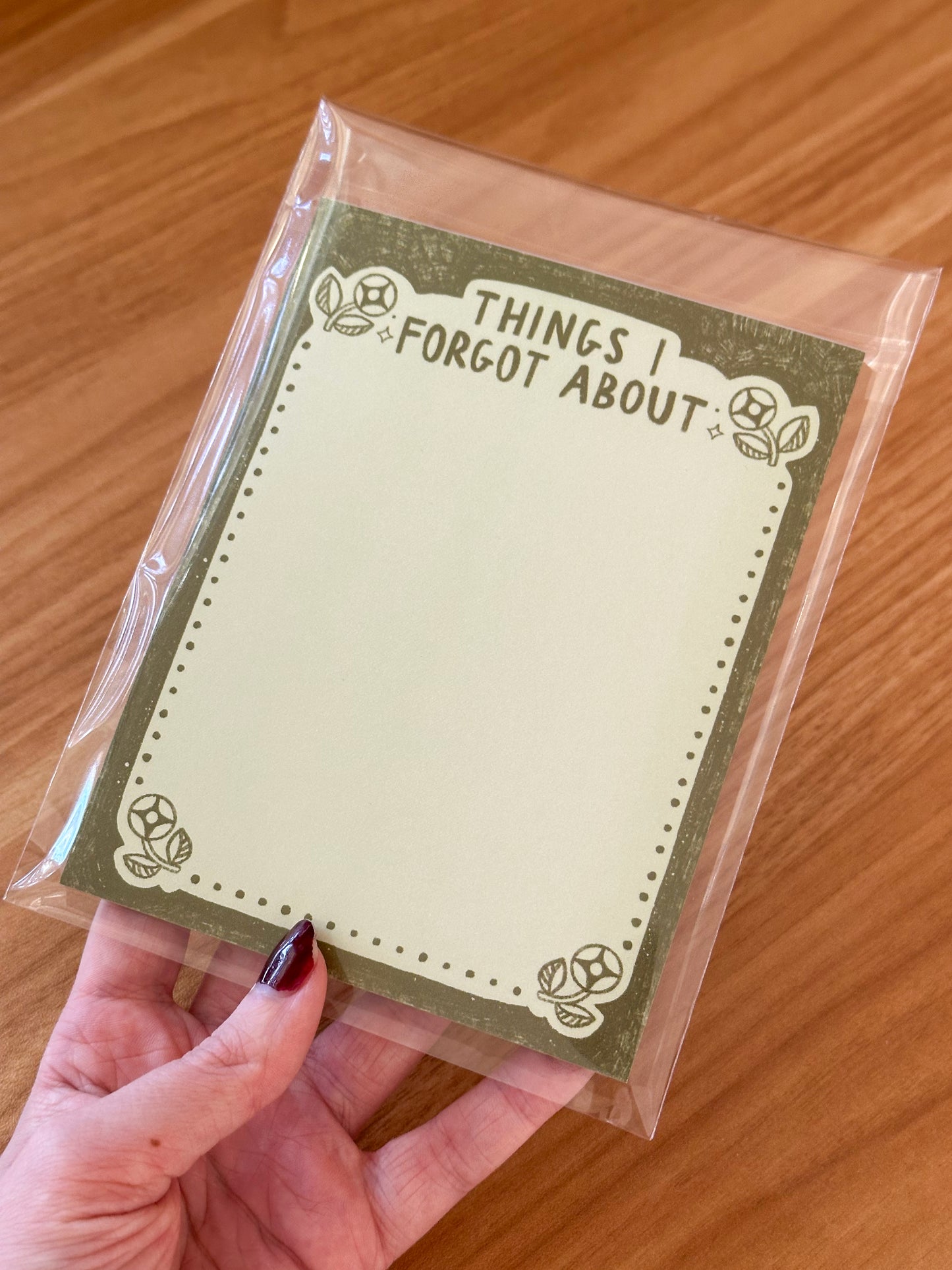 things i forgot about to-do list notepad